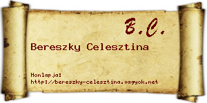 Bereszky Celesztina névjegykártya